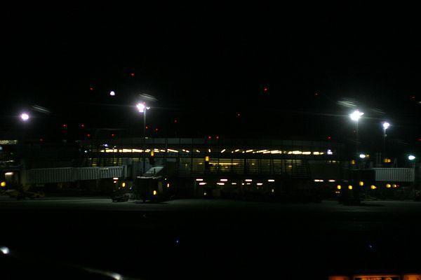 Airport Vienna at night