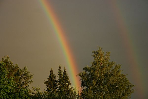 Double rainbow in the evening