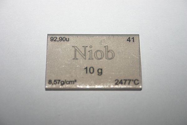 Niobium-Barren, Blech, Platte, Elektrode