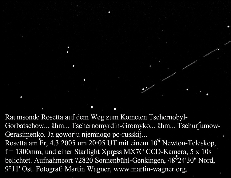 Die Rosetta-Tochtersonde Philae der ESA landet am 12.11.2014 auf "Tschuri". Wird sie etwas Geheimnisvolles entdecken - Zahl 153?